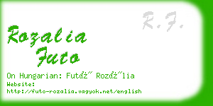 rozalia futo business card
